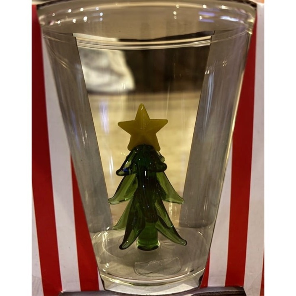 Set of 4 Christmas Holiday Icon Shot Glasses Festive 3D Glass Figurine Barware - Picture 5 of 6